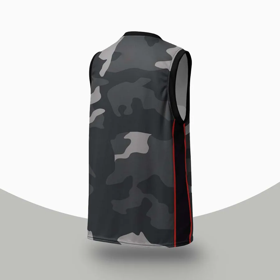 Camo Basketball Jerseys made to order by ZEE Sports Wear — custom basketball team kit