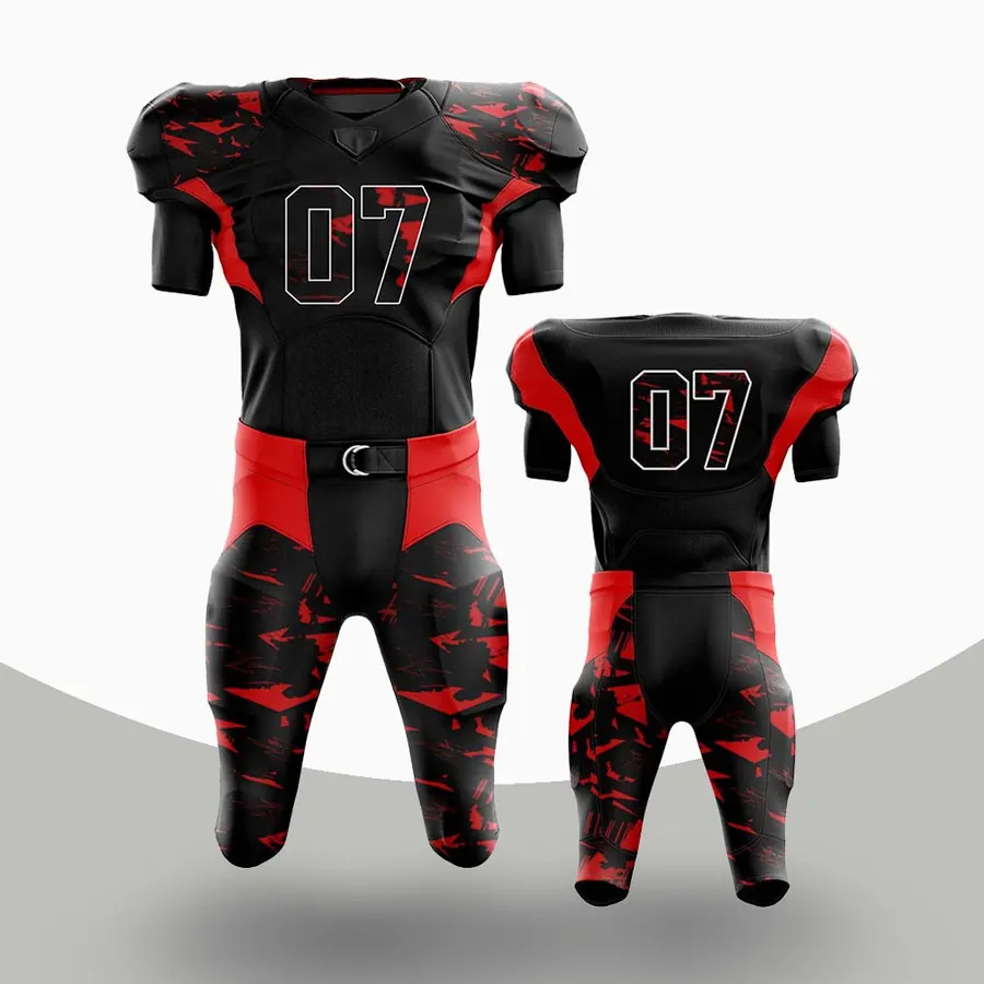 American Football Uniforms made to order by ZEE Sports Wear — custom football team kit