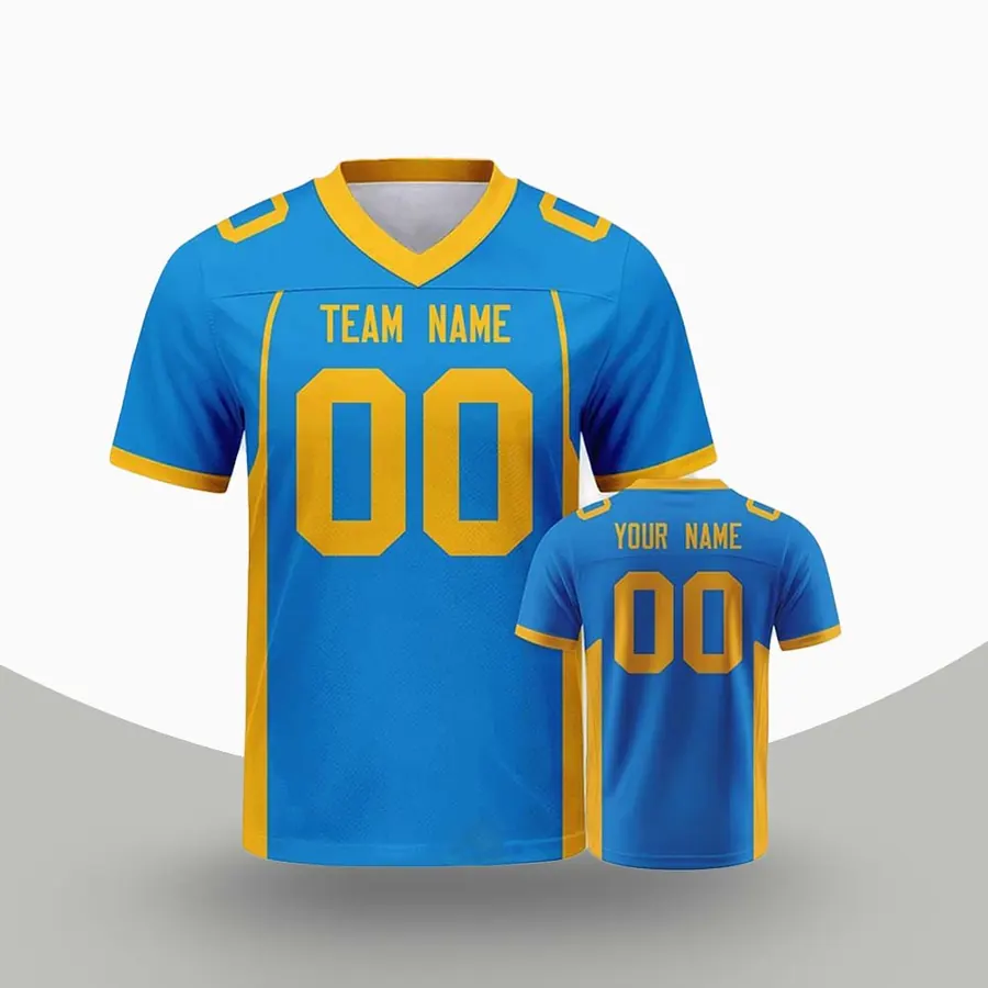 Custom Name Football Jerseys in another colourway, made by ZEE Sports Wear