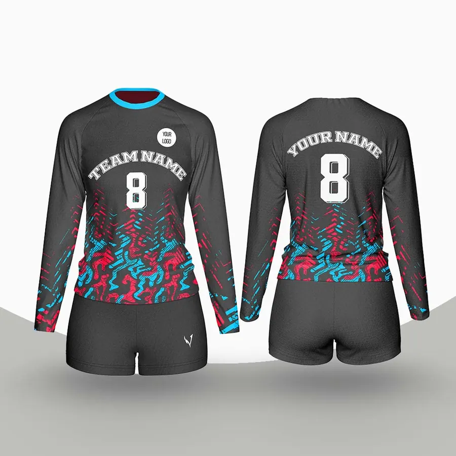 Custom volleyball custom printed jerseys made to order by ZEE Sports Wear